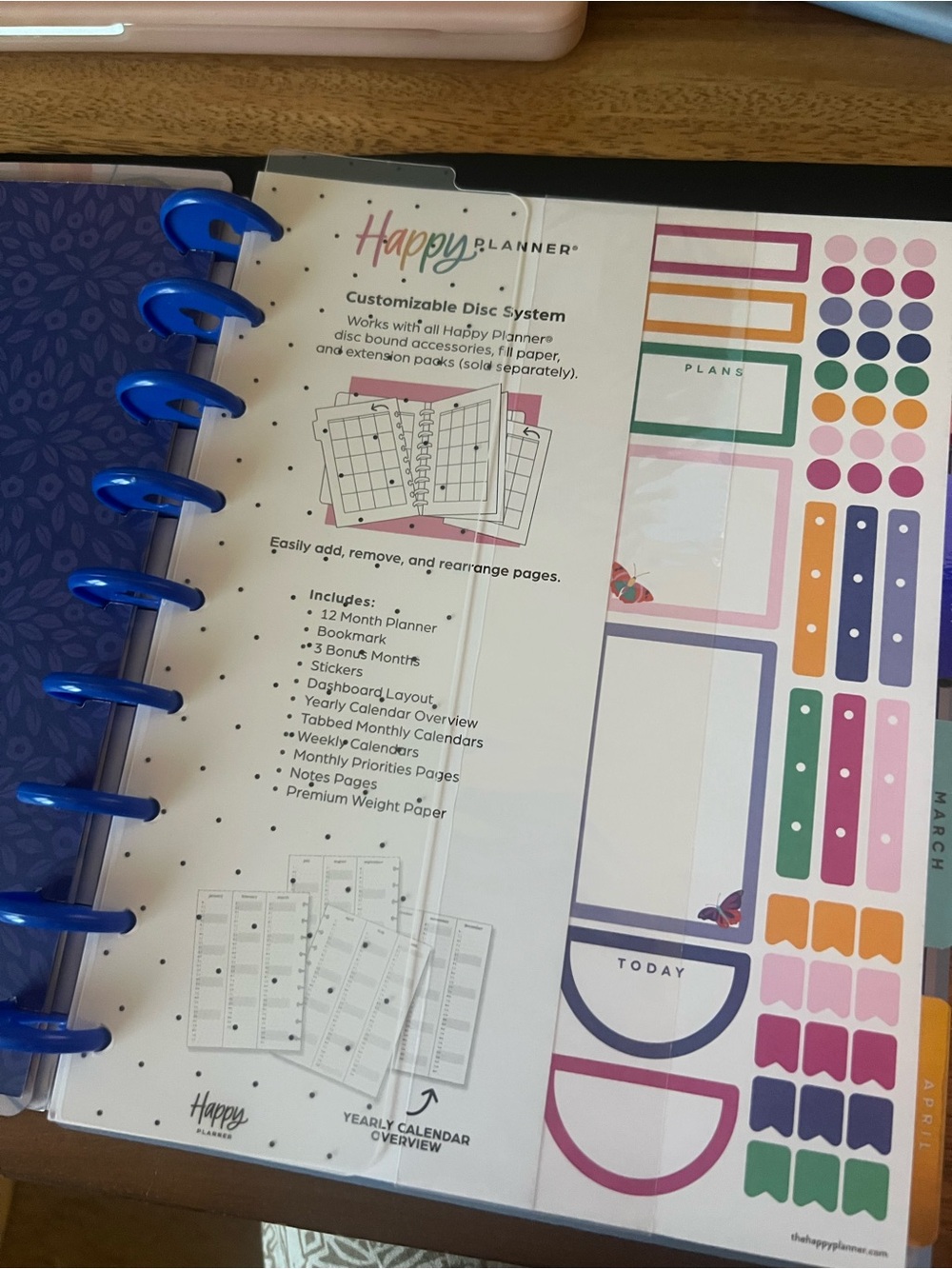 2026 Happy Planner Blue Disc Bound Catalina Aguirre - Picture 3 of 4